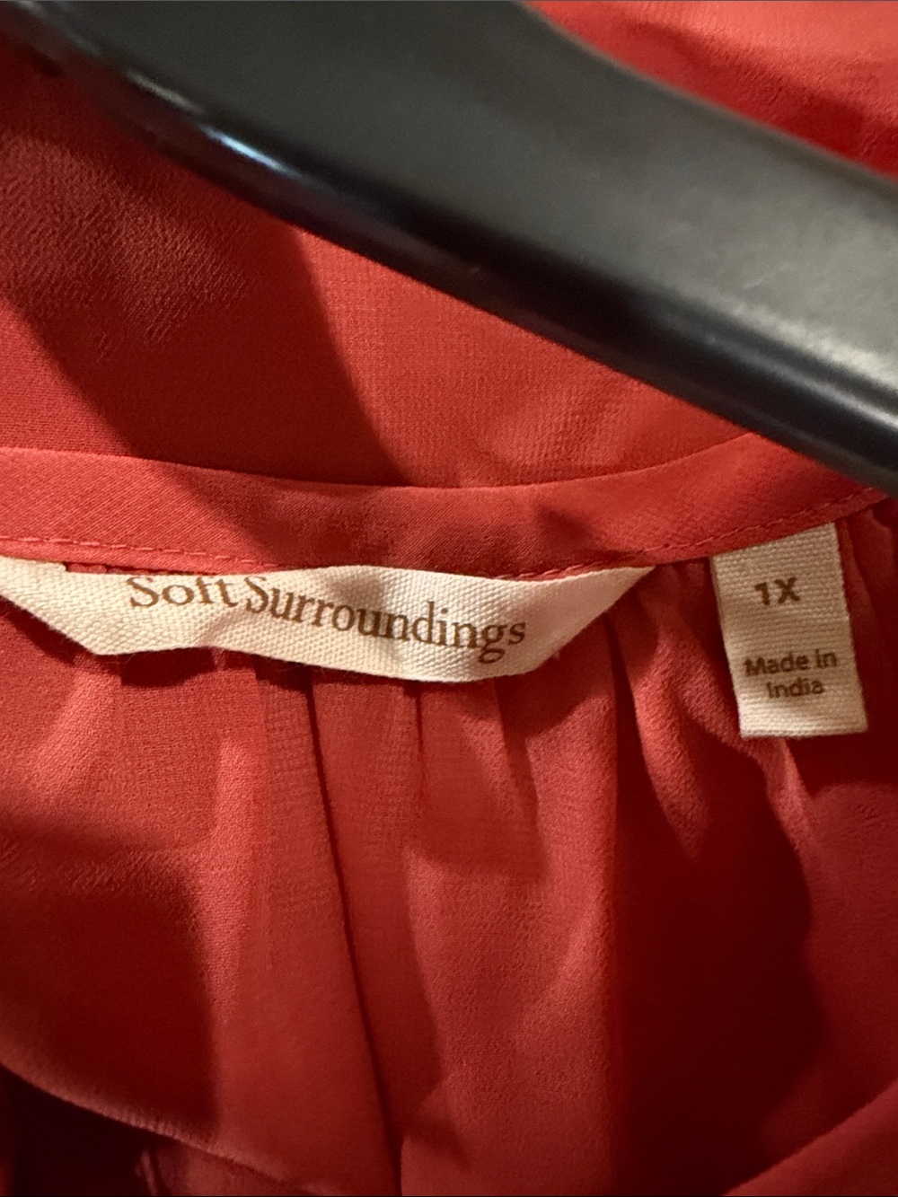 Soft Surroundings Rust Floral Embroidered Tunic - Picture 2 of 3